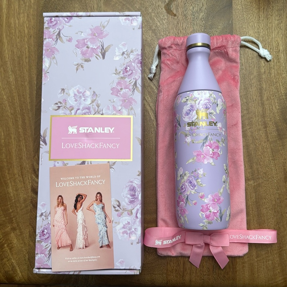 The Stanley x LoveShackFancy All Day Slim Bottle | 20 OZ - Happy Thoughts